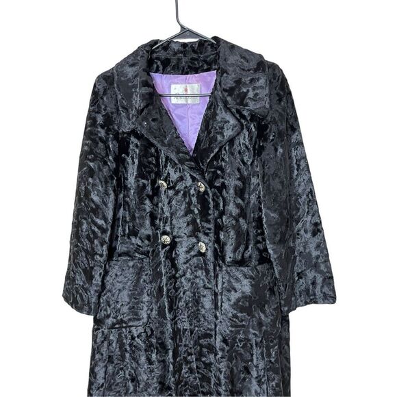 Vintage Rothschild 80s Velvet Double Breasted Coat‎ - Picture 2 of 10